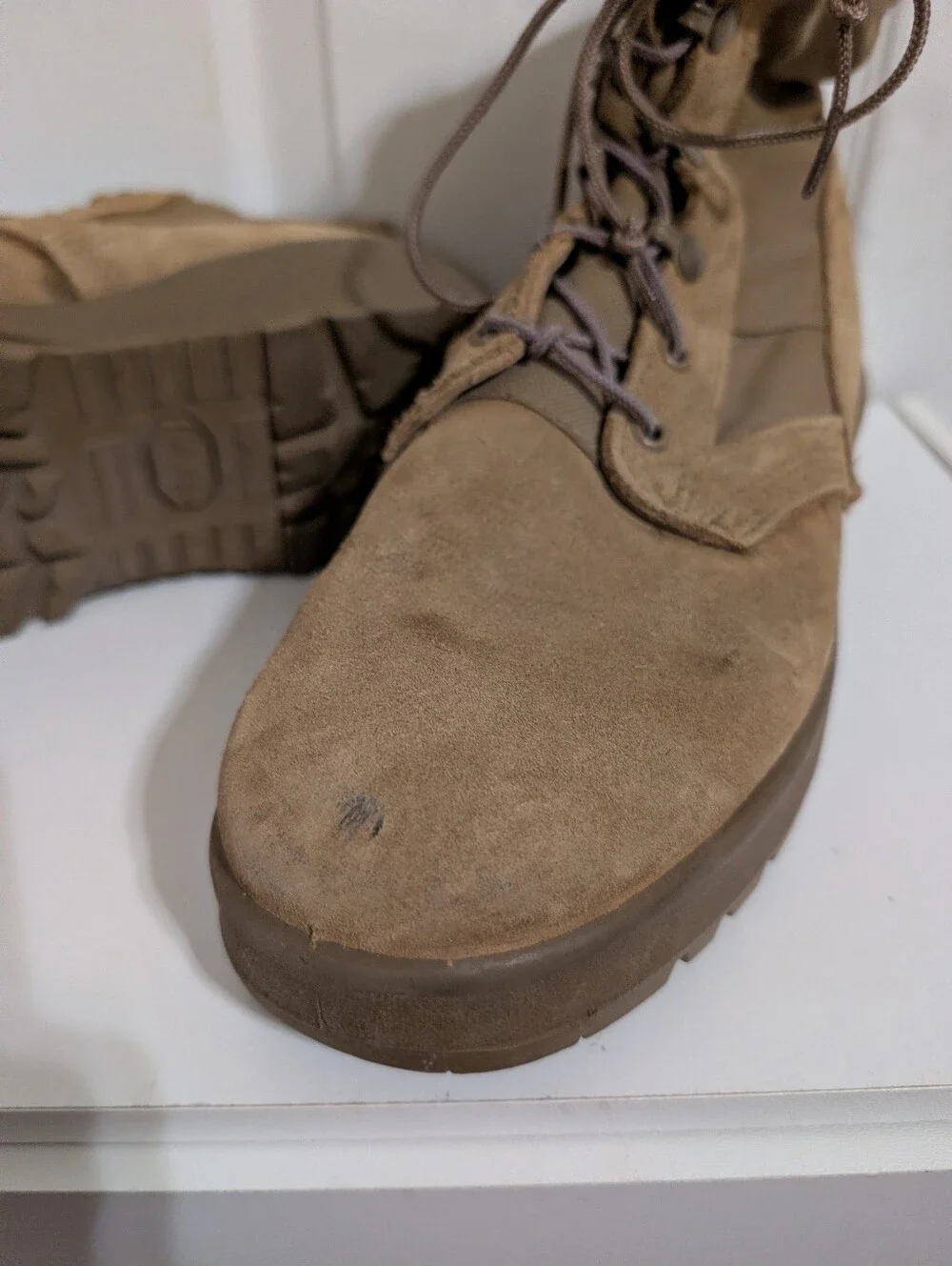 Vibram Hot Weather Army Combat Boots Coyote Sole Lace Up Size 10 Made in USA